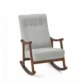 grey rocking chair in a white background