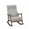 grey rocking chair in a white background