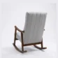 back view of grey rocking chair