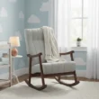 light grey rocking chair in a modern room