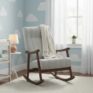 light grey rocking chair in a modern room