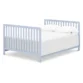 Soft Whisper 4-in-1 Convertible Crib - Blue, Slatted Design Toddler Bed with Adjustable Mattress Support