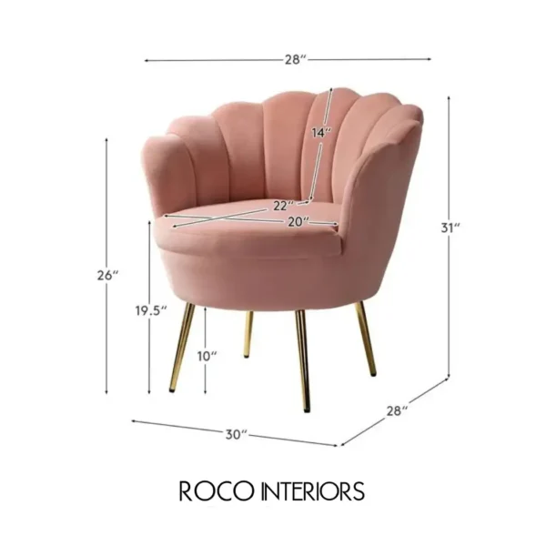 Solo Upholstered Groove Chair dimentions