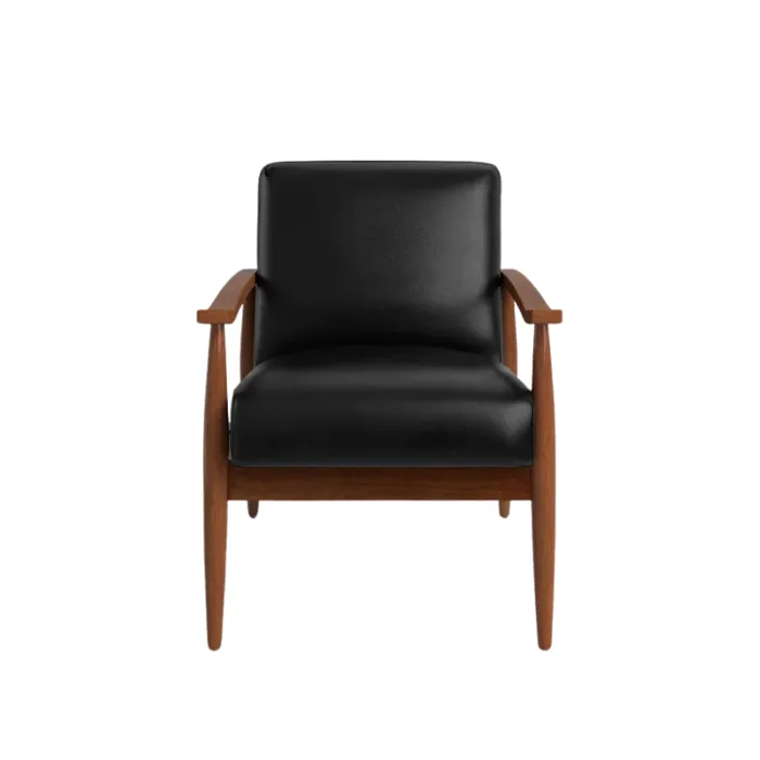 Monarch Leather Armchair Black