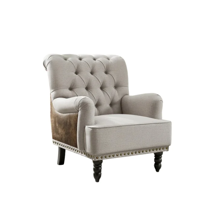 Nova Upholstered Wingback Accent Chair Right Facing