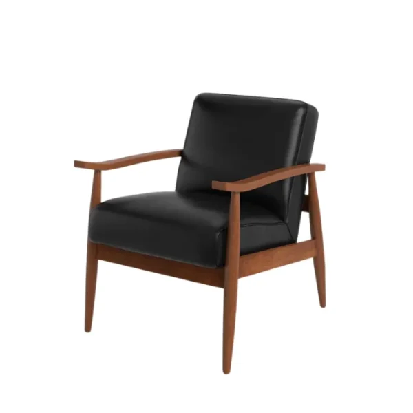 3 (1) Monarch Leather Armchair Black