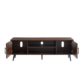 Classic Walnut TV Stand Open