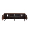 Classic Walnut TV Stand Open