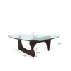 Dark Brown Serene Glass Coffee Table top