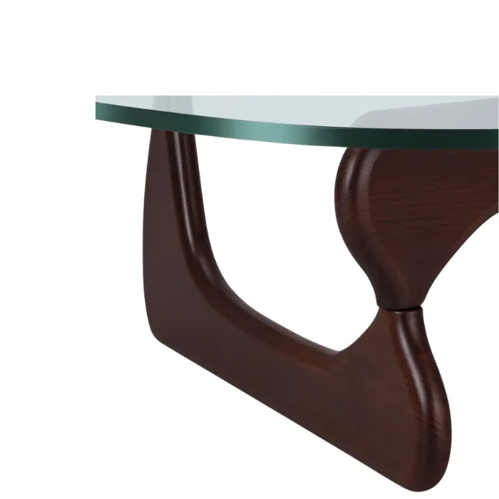 Dark Brown Serene Glass Coffee Table