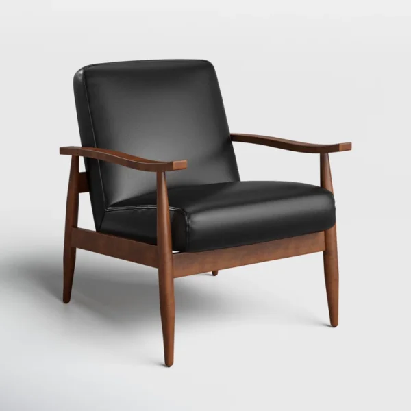 Modern-Faux-Leather-Armchair-side-image.