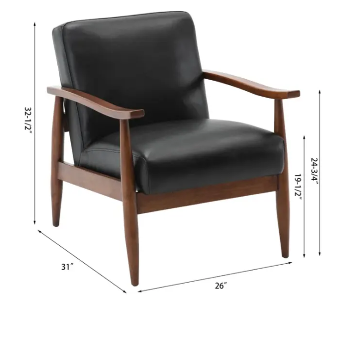 Monarch Leather Armchair dimensions