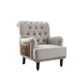Nova Upholstered Wingback Accent Chair gray