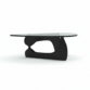 glass top coffee table in a white background
