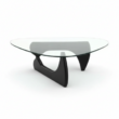 upper view of glass top coffeee table