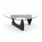 upper view of glass top coffeee table