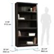 Signature Book Tower Bookcase with 4 shelves and dimensions of 5' 10" height, 35 1/4" width, and 13 1/4" depth, showcasing books and decor items