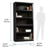 Signature Book Tower Bookcase with 4 shelves and dimensions of 5' 10" height, 35 1/4" width, and 13 1/4" depth, showcasing books and decor items