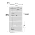 Detailed dimensions of Signature Book Tower Bookcase with adjustable shelves: total height 69 3/4", shelf depth 11", and adjustable shelf heights of 31 3/8", 38 1/8", and 24 3/8"