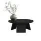 Urban Round Coffee Table - Black, Minimalist Design with Angular Legs, Modern Living Room Accent