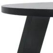 Close-up of Urban Round Coffee Table - Black, Detailing on Round Top and Angular Legs