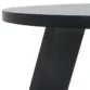Close-up of Urban Round Coffee Table - Black, Detailing on Round Top and Angular Legs