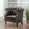 Vintage Leatherite Chesterfield Chairfeature with BG