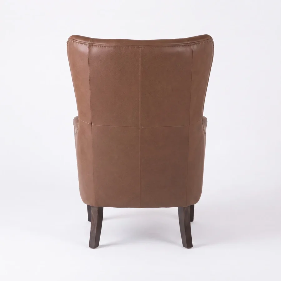 back view Crown Upholstered Wingback Chair back view