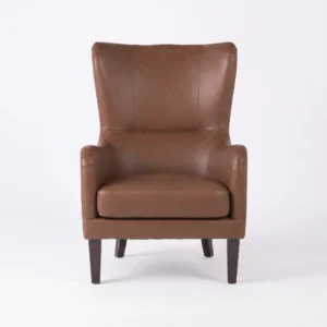 Crown Upholstered Wingback Chair straight front view