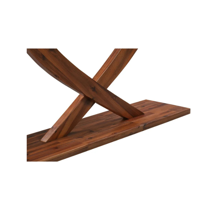 Brown Helix Solid Wood Console Table