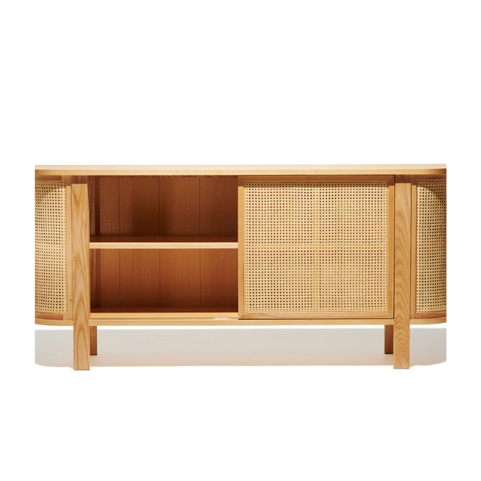 Curved Storage Cane Console