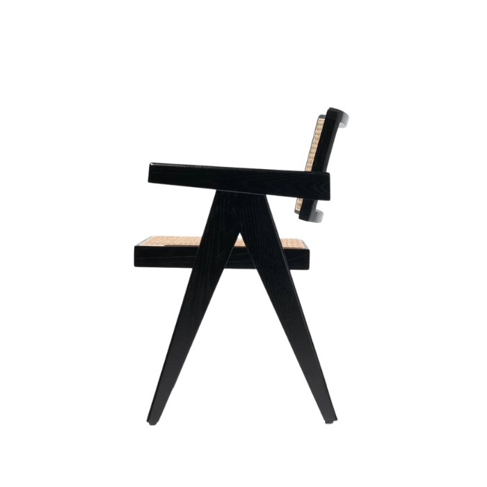 Black Chaya Cane Armchair