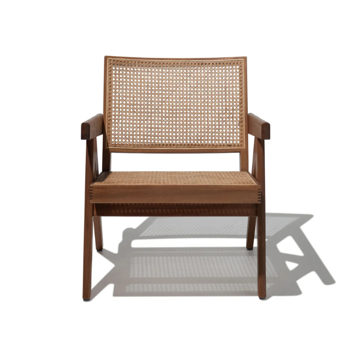 Brown Ava Cane Lounge Chair