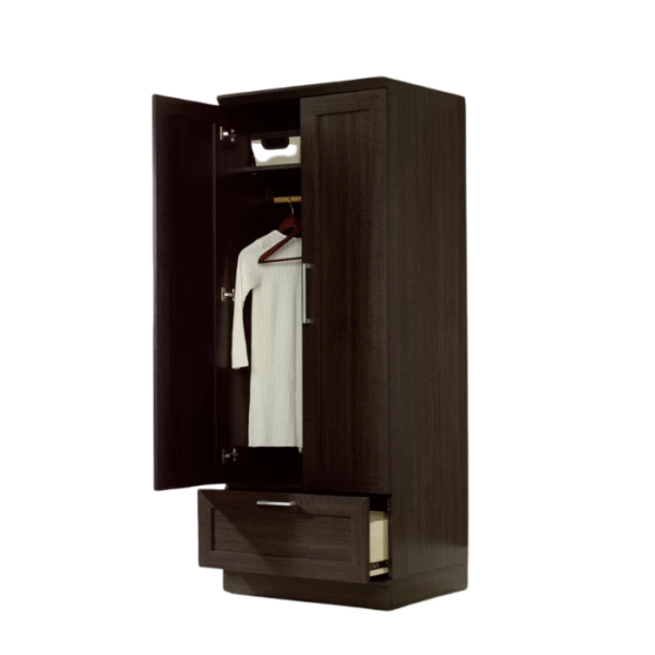 3 Walnut Tranquil Oak Wardrobe Closet Open