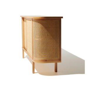 Curved Storage Cane Console