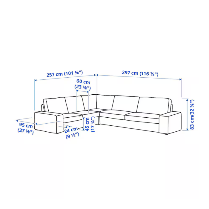 Tristan Corner Sectional 5-Seater