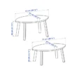 Ovlune Nest Coffee Side Tables dimensions