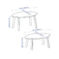 Ovlune Nest Coffee Side Tables dimensions