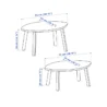 Ovlune Nest Coffee Side Tables dimensions
