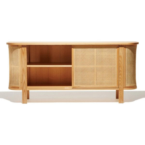 4 Curved Storage Cane Console