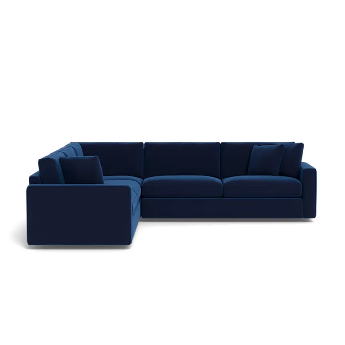 Royal Blue Elysian Corner Sectional Sofa