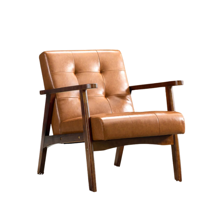 Mustard Livia Accent Leatherite Armchair