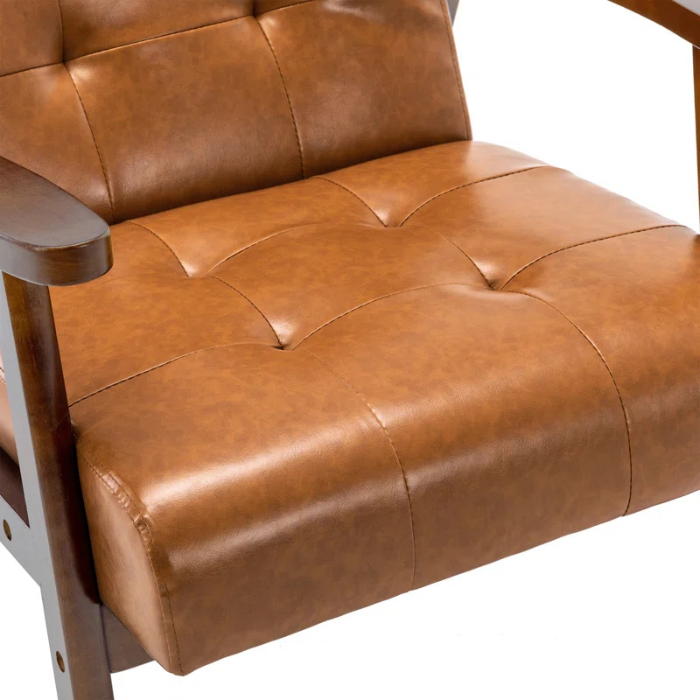 Mustard Livia Accent Leatherite Armchair