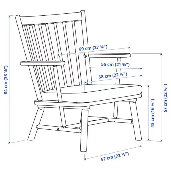 Aria Roco Armchair Dimensions Aria Roco Armchair Dimensions