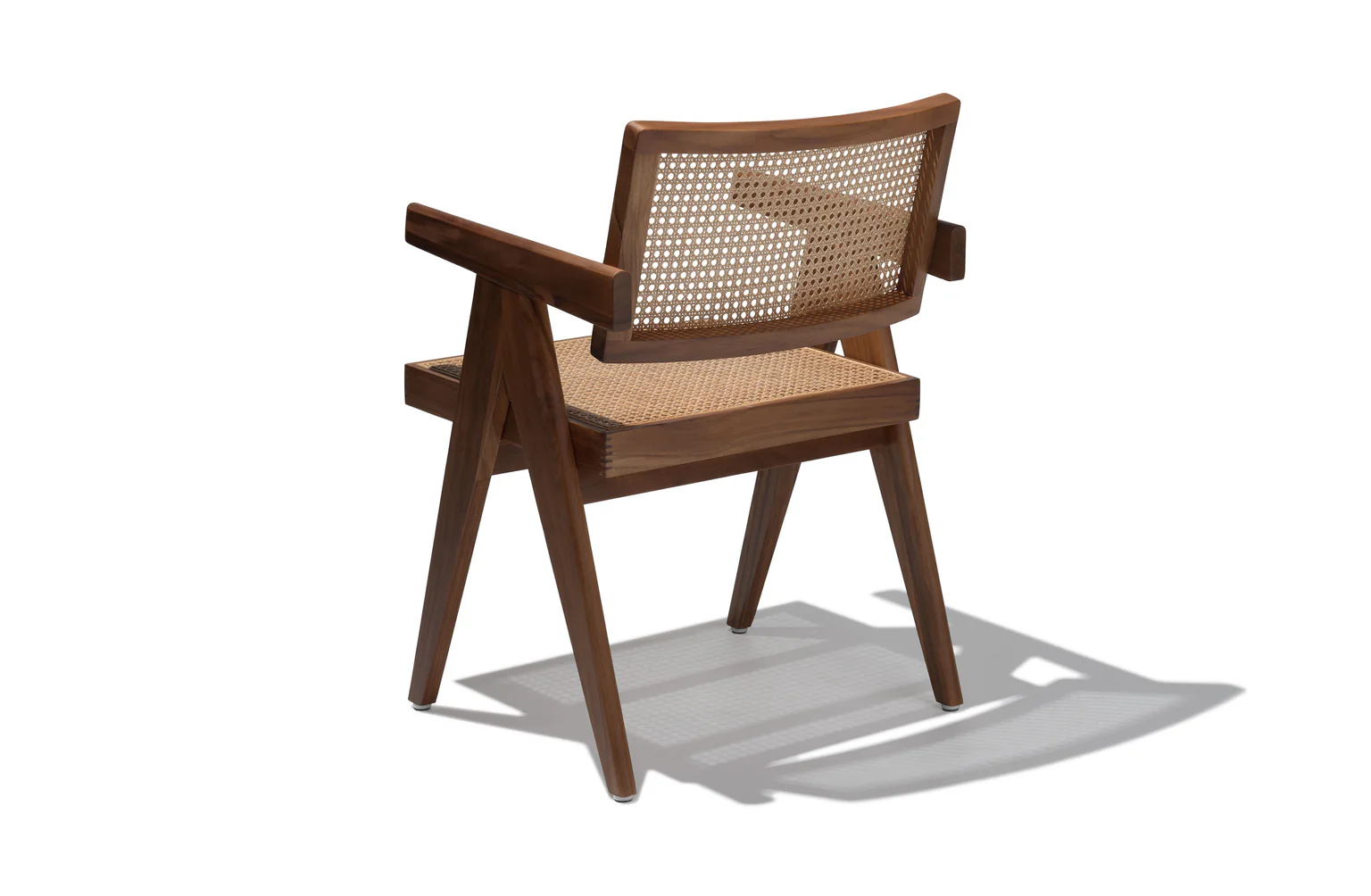 Chaya Cane Armchair brown back.