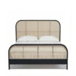 front view of cane bed in a white background