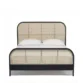 front view of cane bed in a white background