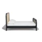 side view of cane bed in a white background.