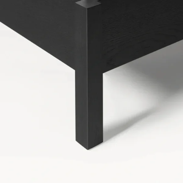 Creek Cane Bed - Black (7)_ close view of bed's foot