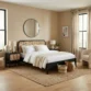 creek cane bed in a modern bedroom